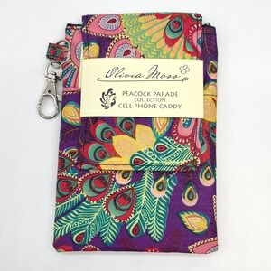 Olivia Moss Peacock Parade Cell Phone Caddy Hippie Boho Psychedelic‎ Travel